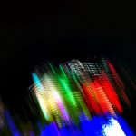 Photos of fragments - from a night-time garden display. Some blurred, some clear.